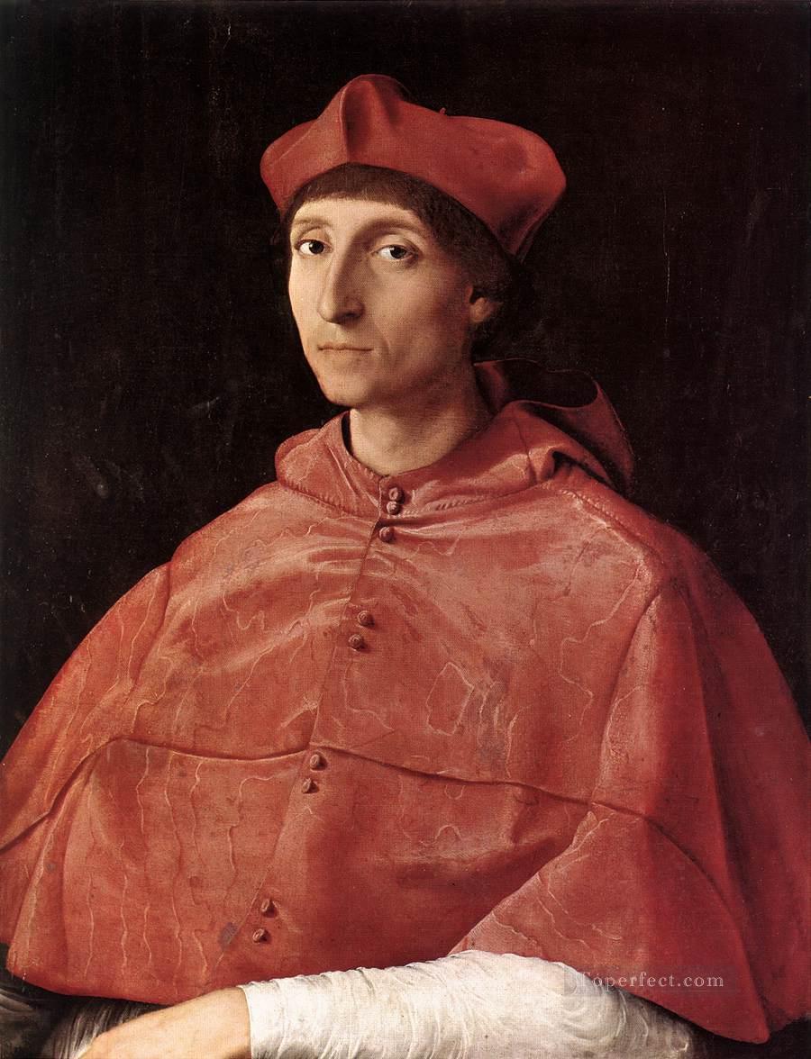 枢機卿ルネサンスの巨匠ラファエロの肖像油絵